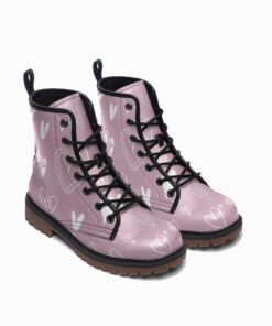 White Hearts Leather Boots Ra24
