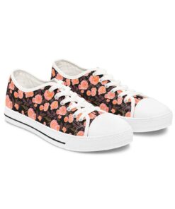 Floral Pattern Women's Low Top Sneakers Ra40