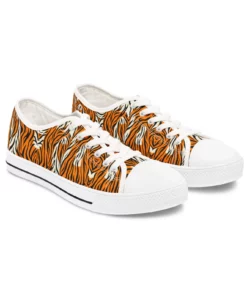 Tiger Print Low Top Sneakers Ra44
