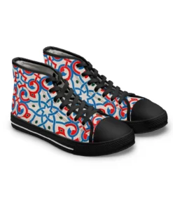 Vibrant Geometric Women's High Top Sneakers Ra53
