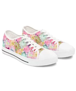 Women's Succulents Low Top Sneakers Ra49